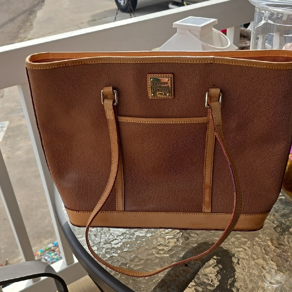 Dooney & Bourke Brown Leather Tote Bag 16x11 Great Condition! Offers Welcome!